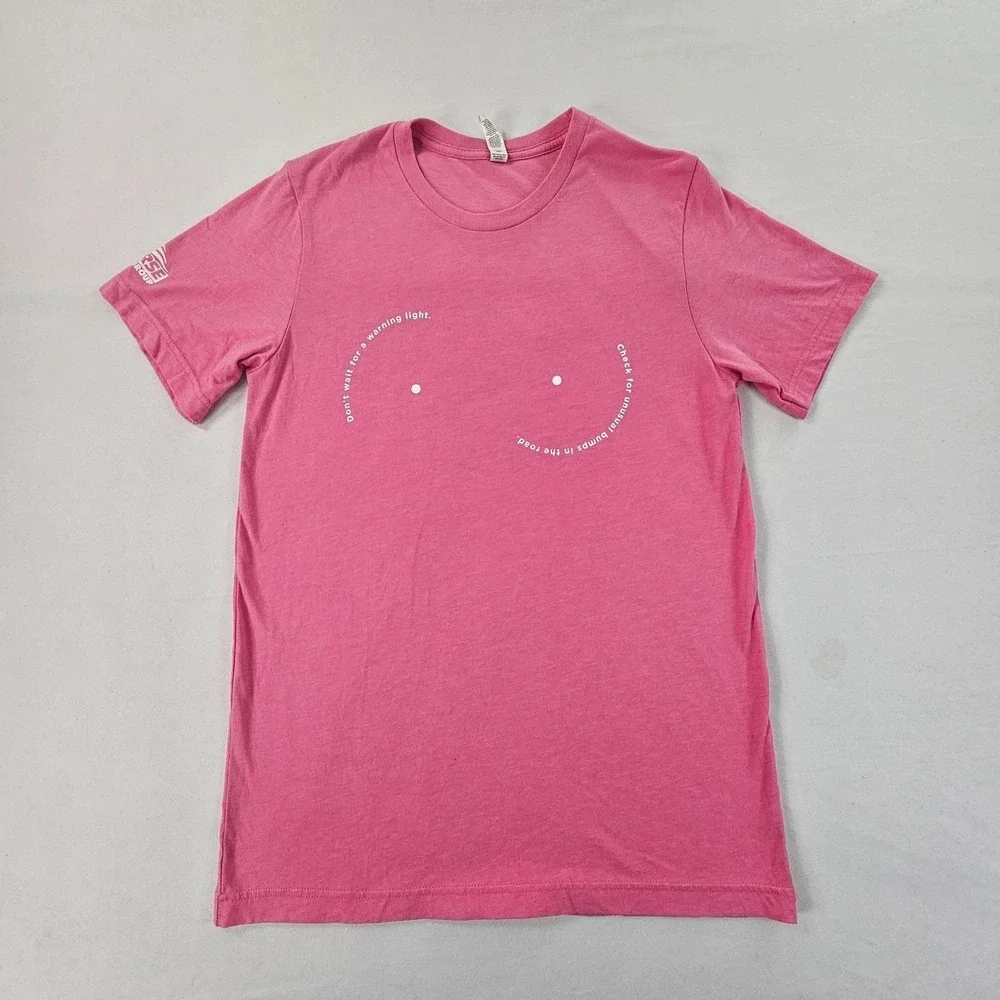Pink Breast Cancer Awareness Graphic T Shirt Ed Morse Drive For A Cause Medium - Picture 1 of 11
